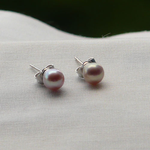 Image Detail - Pink Pearl Earrings (small)