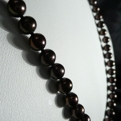 Image Detail - High Quality Black Pearl Necklace - 7 mm