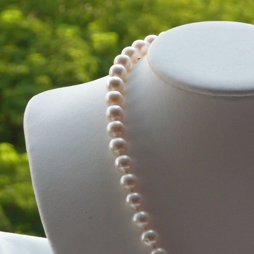 Image Detail - High Quality White Pearl Necklace - 9 mm