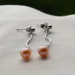 Peach Pearl Earrings