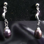 Purple Pearl Earrings