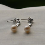 White Pearl Earrings