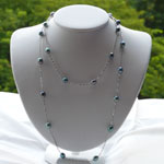 Long Floating Pearl Necklace